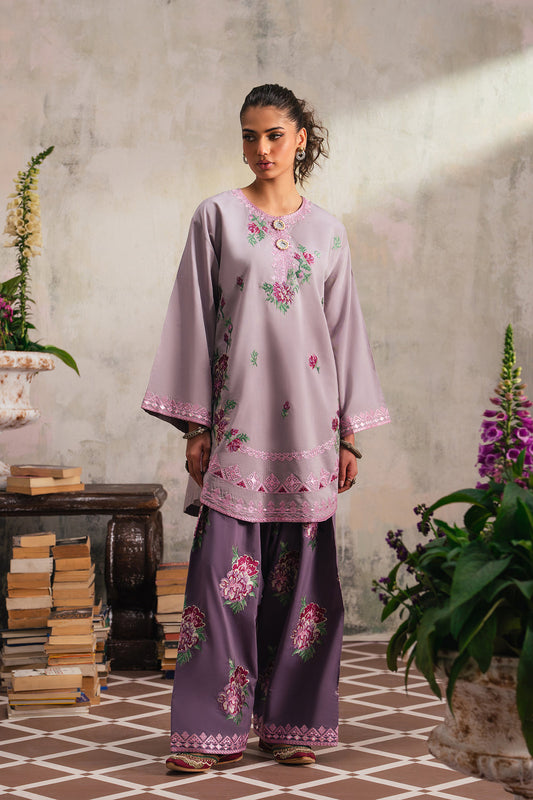 Purple  cheese top n farsi bottom co-ord set