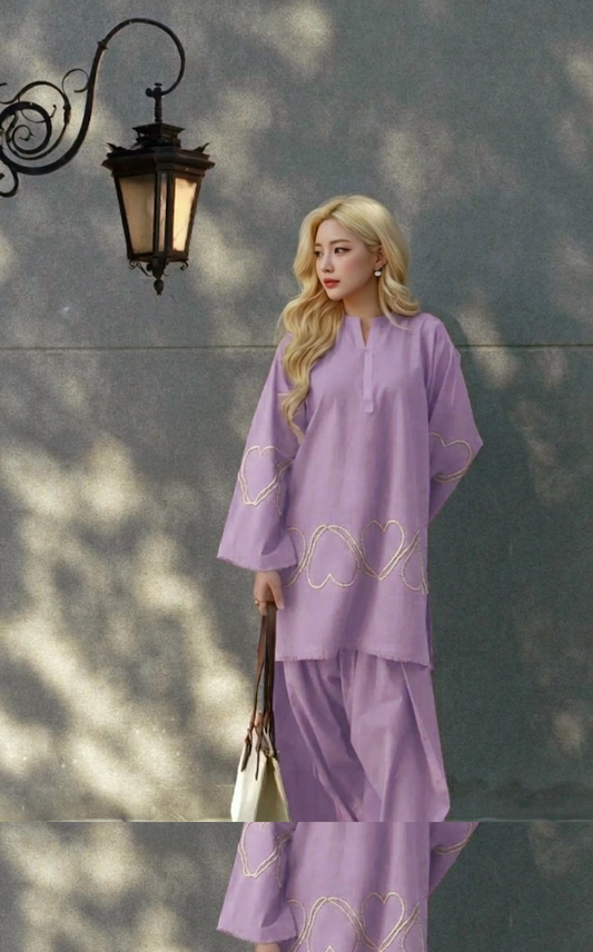 Ishara lilac heart co ord set