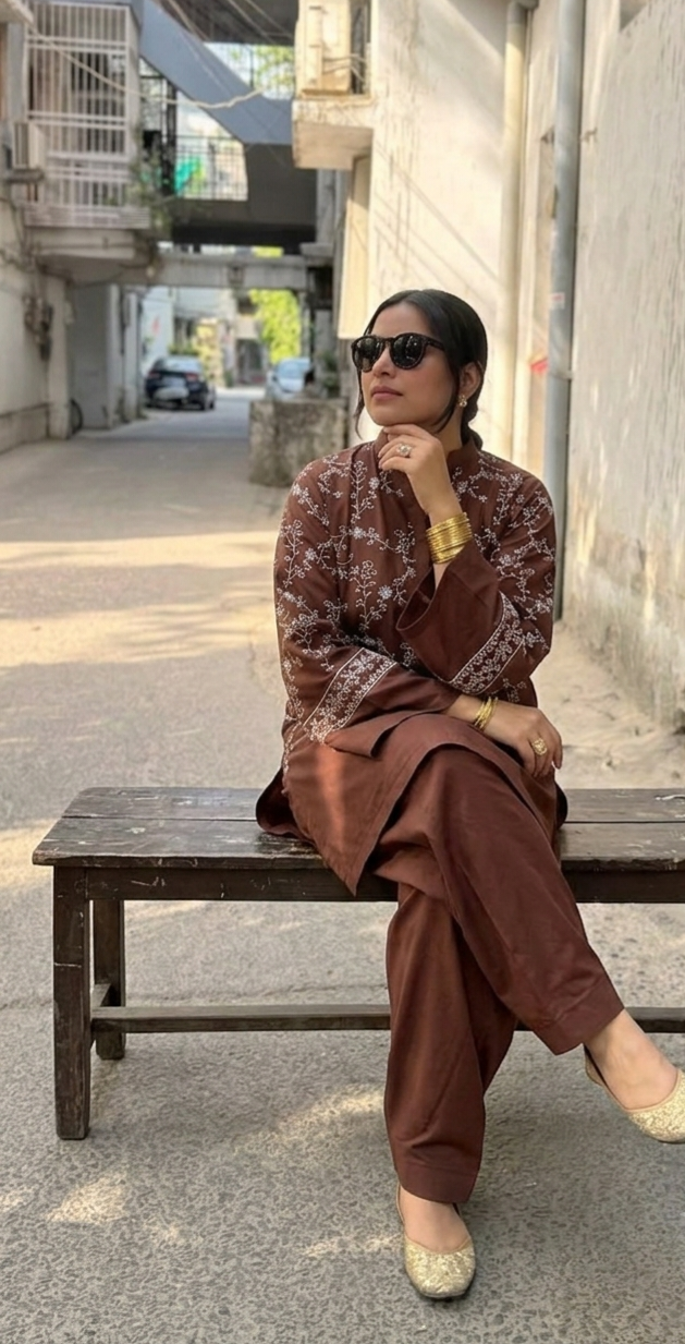 2n lite faraa farshi bottom co-ord set