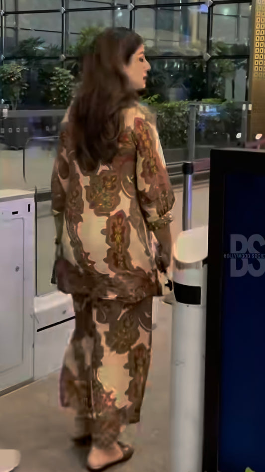 Raveena beige co-ord set