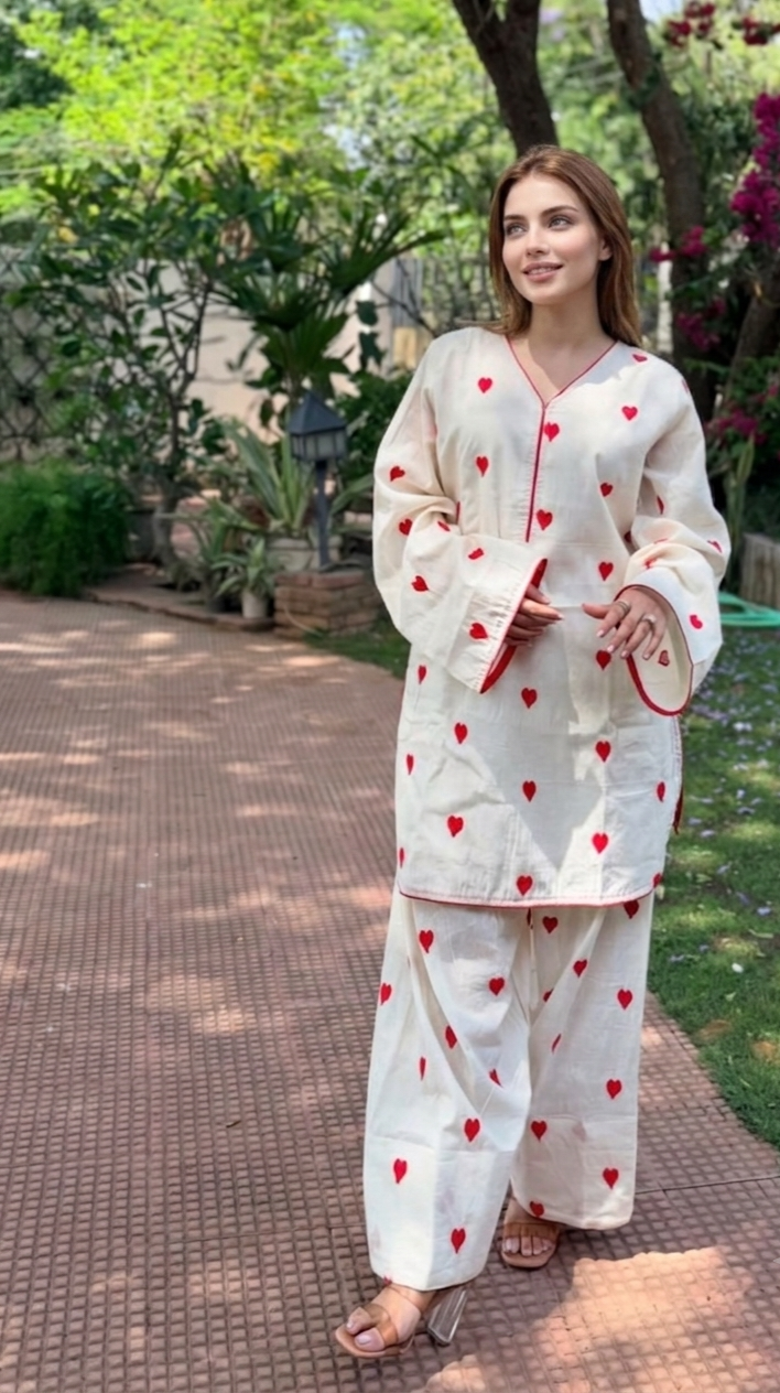 All Heart farshi  co-ord top n bottom set