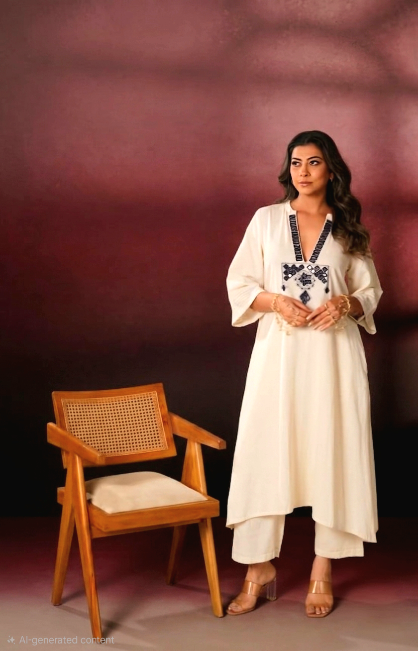 Khadi mirror top n bottom set