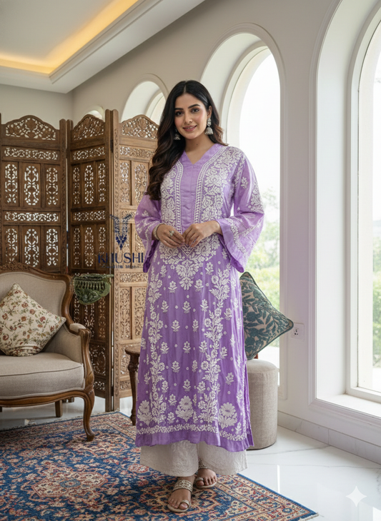 Uga  lilac  cotton top n bottom set