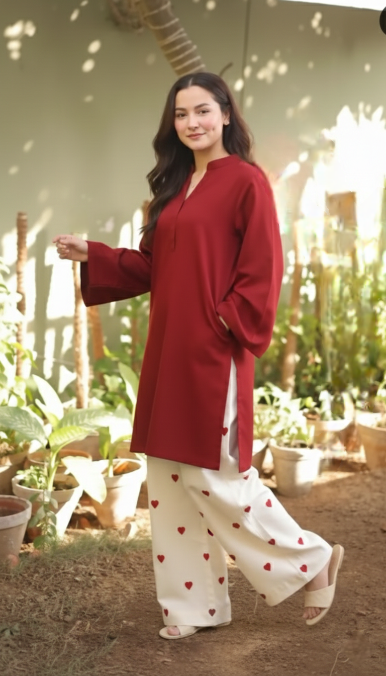 Aajisa co-ord set anr heart yee