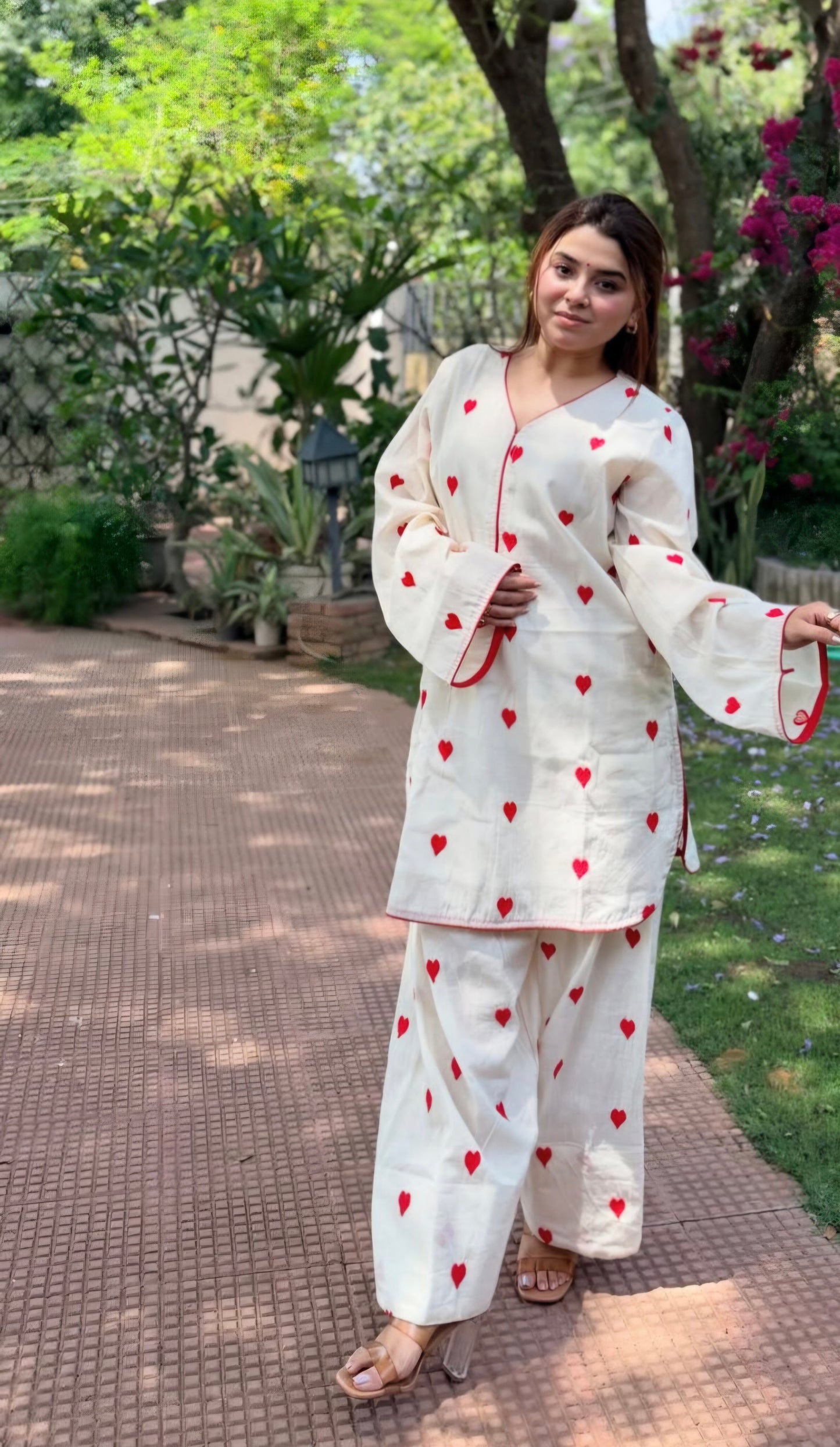 All Heart farshi  co-ord top n bottom set