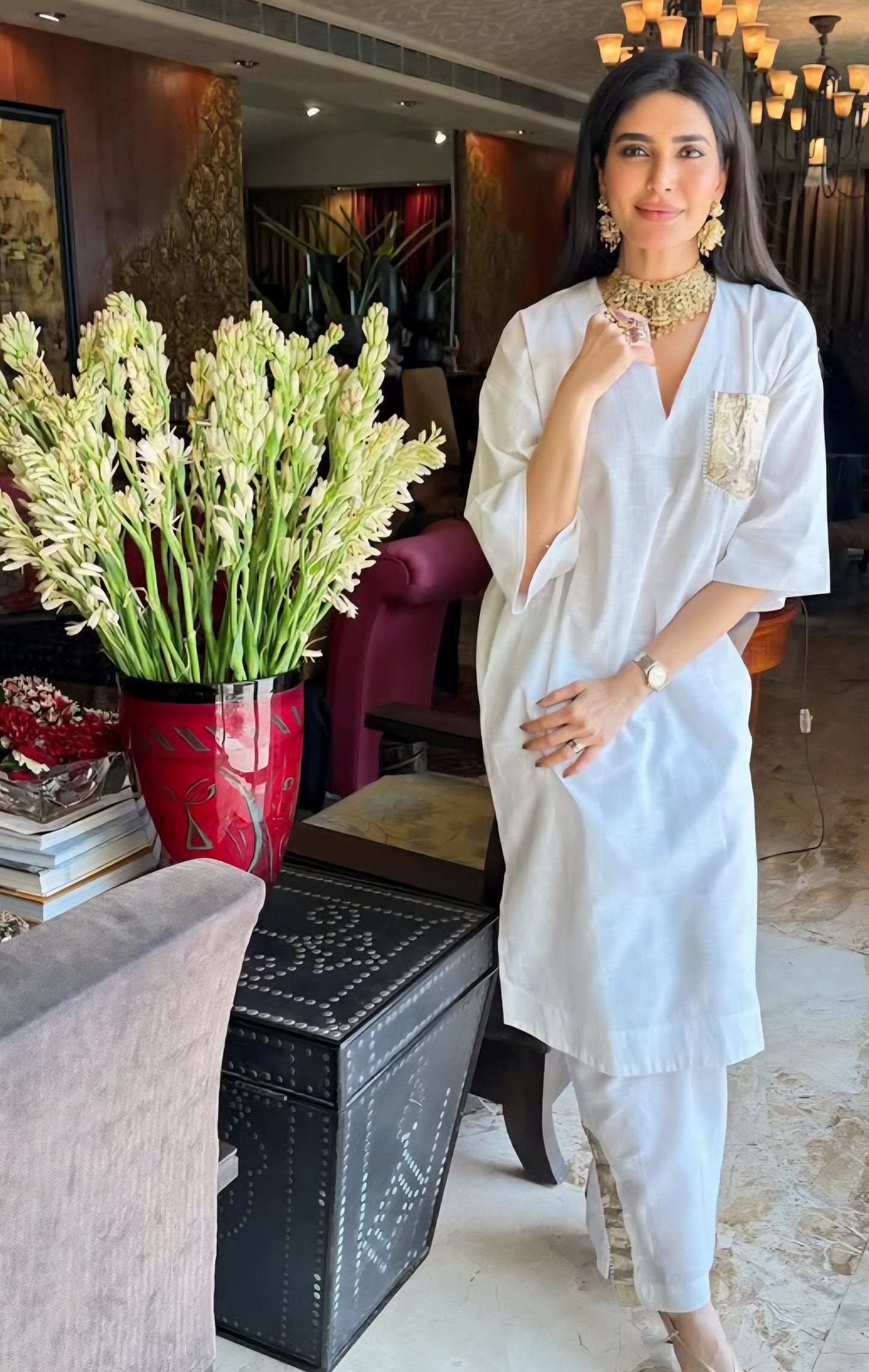 Miu miu white karishma tanna anr