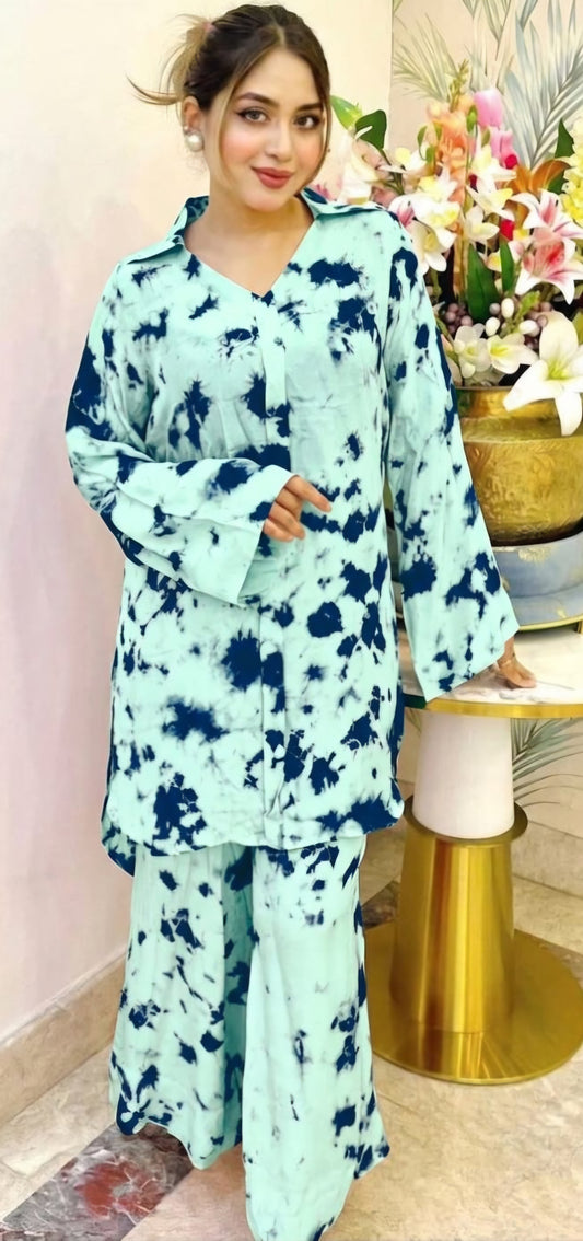 Badal blue SHIBORI SET