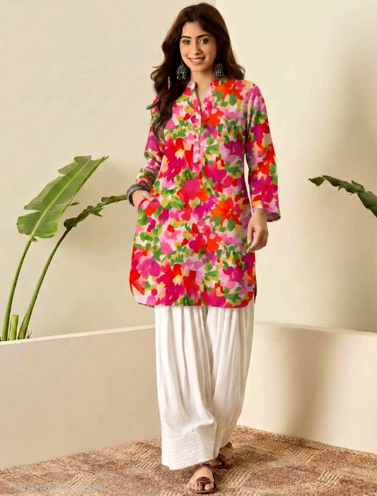 Pink pop farshi shalwar set