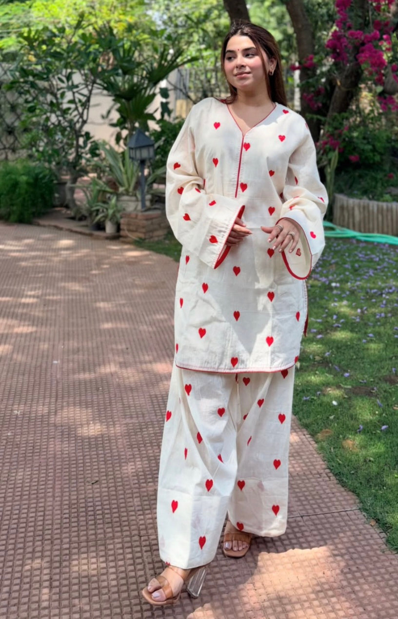 All Heart farshi  co-ord top n bottom set