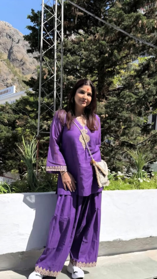Mannat2 arie embrodrieded co ord set