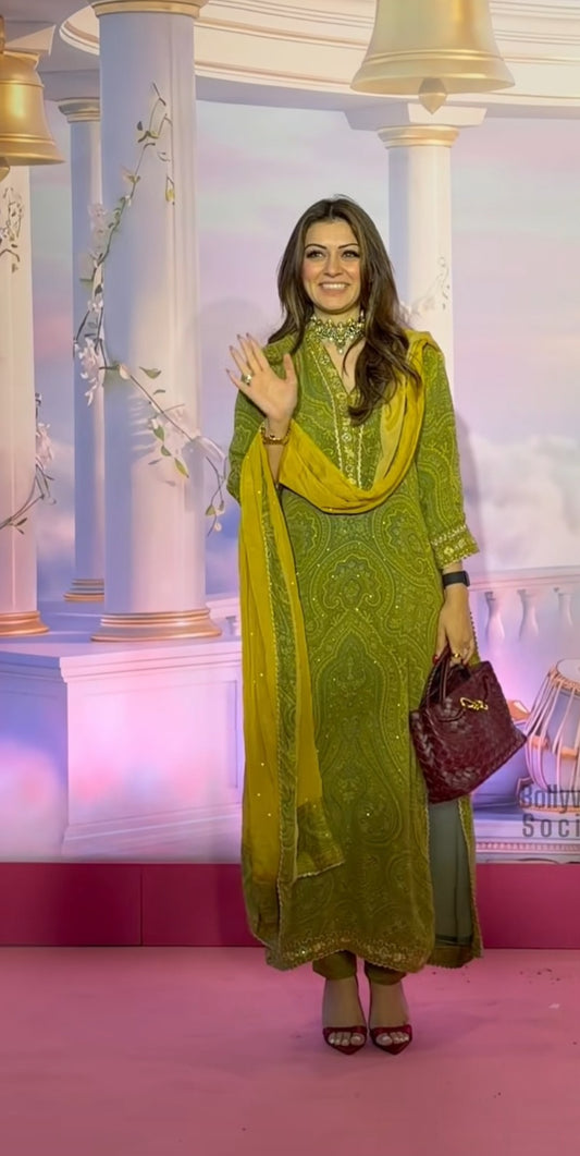 (1h) hansika green 3pcs top n bottom set