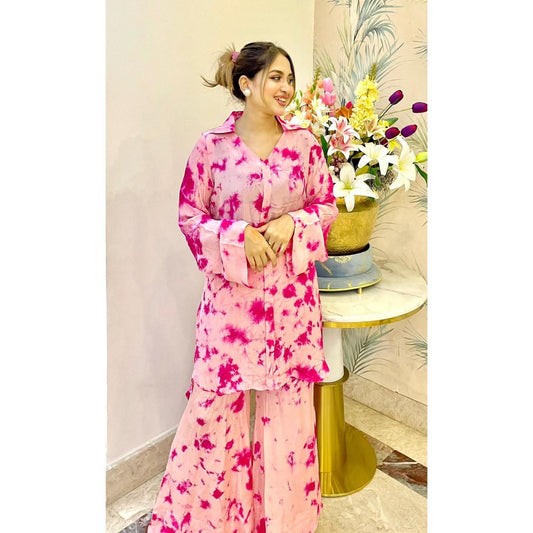 Badal pink SHIBORI SET
