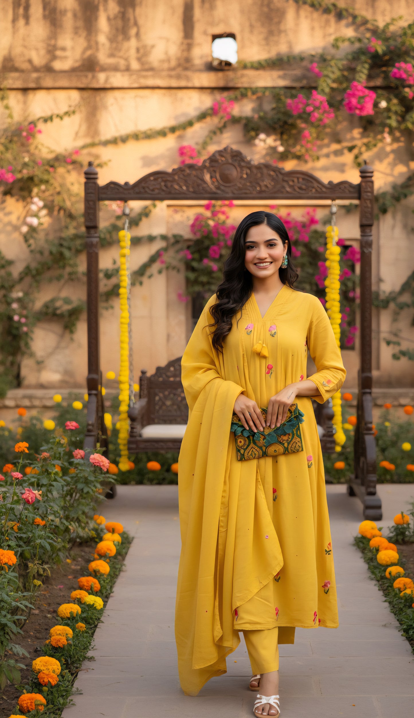 Flower on Haldi 3pcs set laila