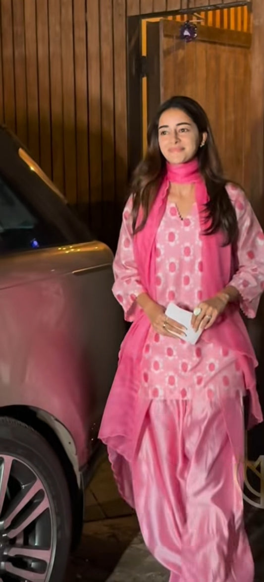 (1i) pink anaya  3pcs top n bottom set