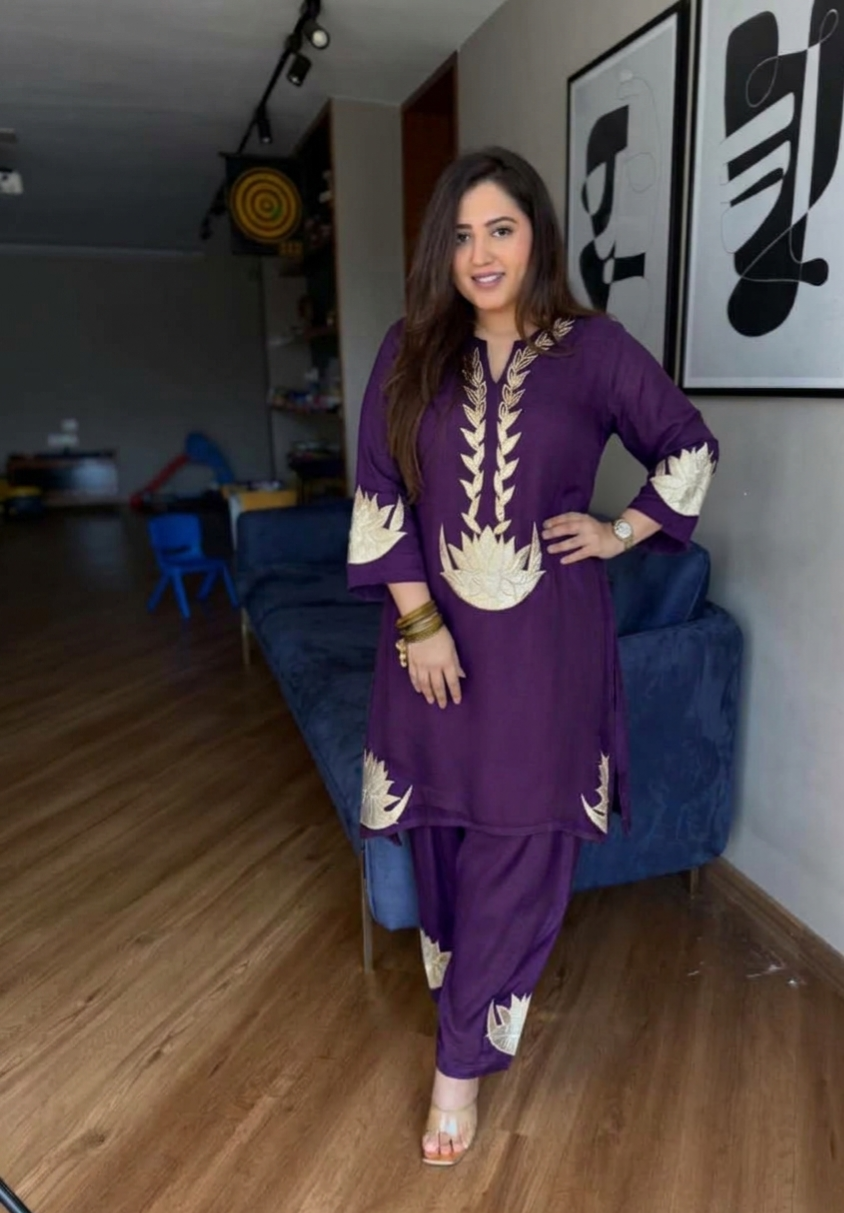 Aaomi wine cotton top n bottom set